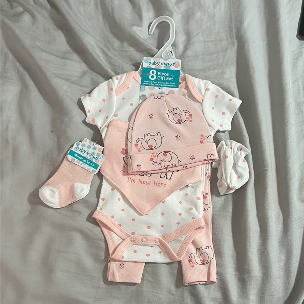 Pink and White One Piece with Soft Fabric